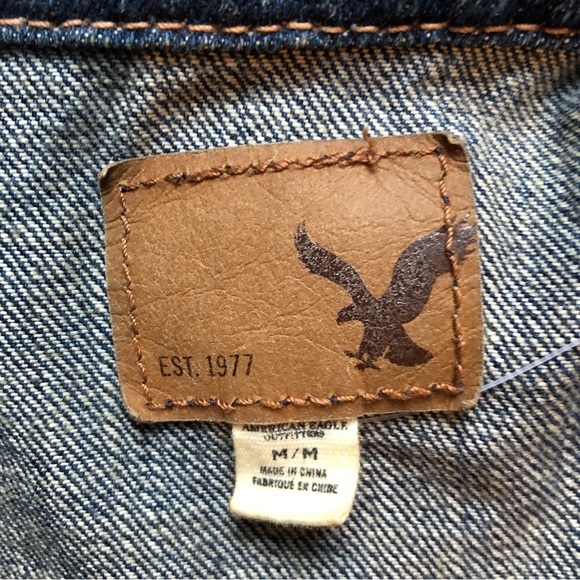Juniors women American Eagle Jean Jacket size medium - Picture 7 of 8